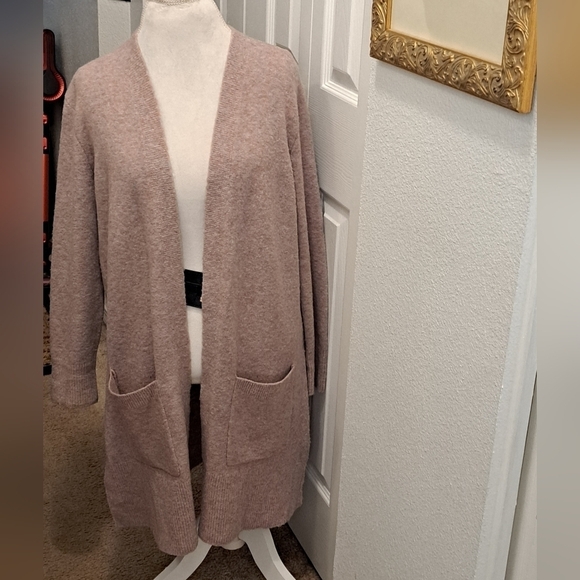 Madewell Kent Open Front Heathered Pink Duster/Cardigan   Size S - Picture 1 of 6